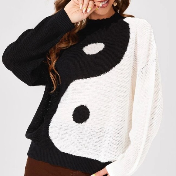 COPY - Yin and Yang Sweater (ACCIDENTALLY ORDERED 2) - Picture 2 of 3